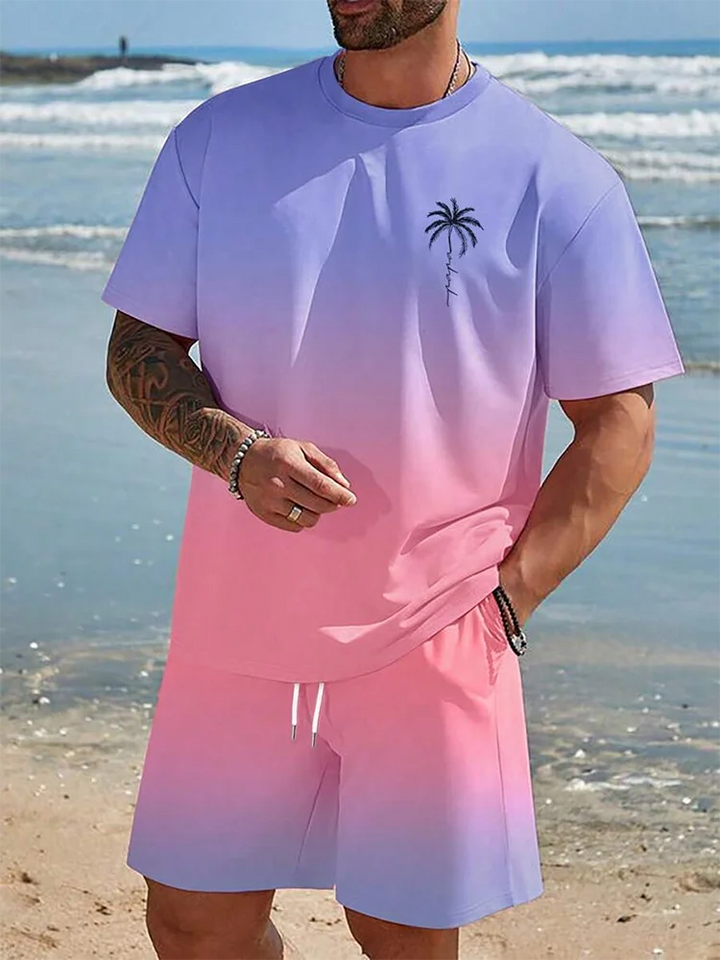 Tobias – T-Shirt and Shorts Set with Colour Gradient