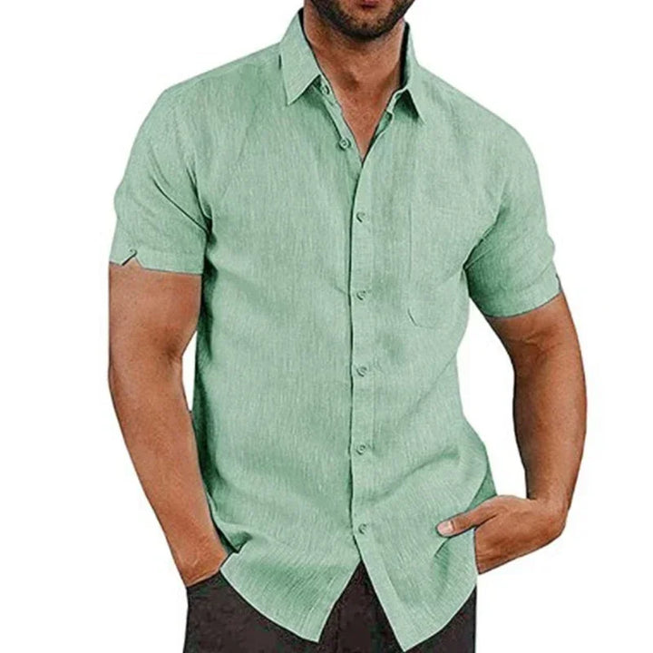 Marek – Summer Cotton-Linen Shirt with Classic Collar