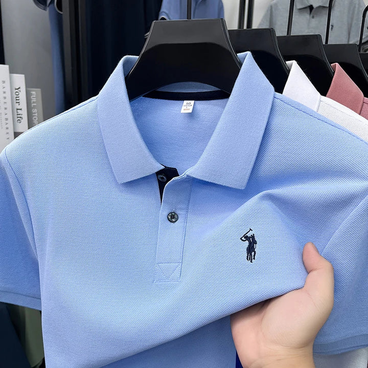 Cillian – Men's 100% Cotton Polo Shirt with Embroidered Detail