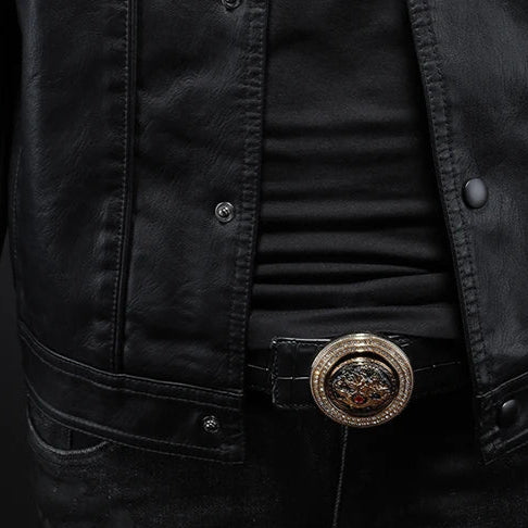 Odhrán – Premium Moto-Style Leather Jacket