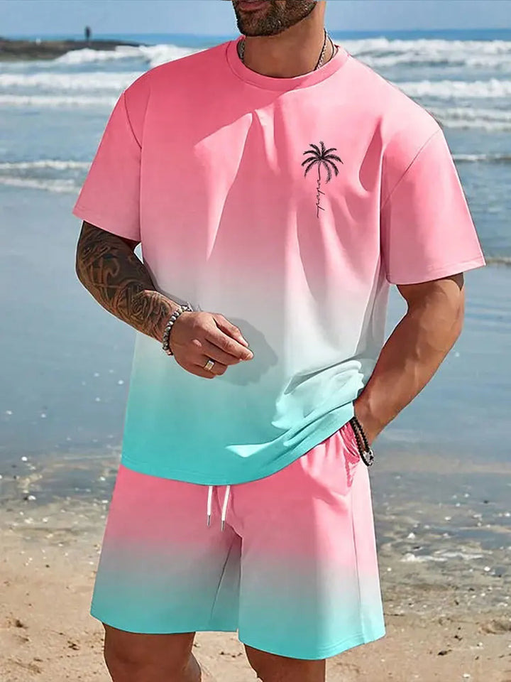 Tobias – T-Shirt and Shorts Set with Colour Gradient