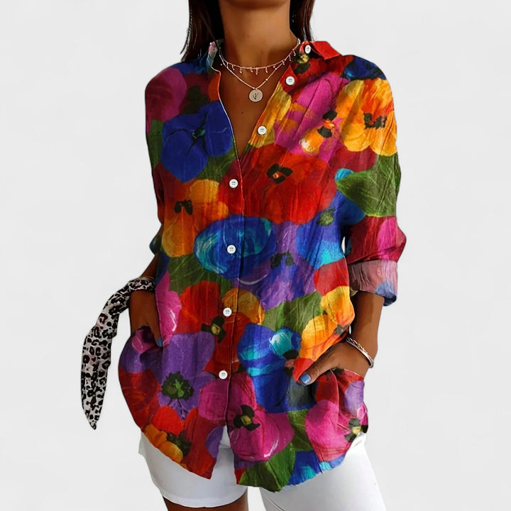 Sophie – Colourful Patterned Blouse