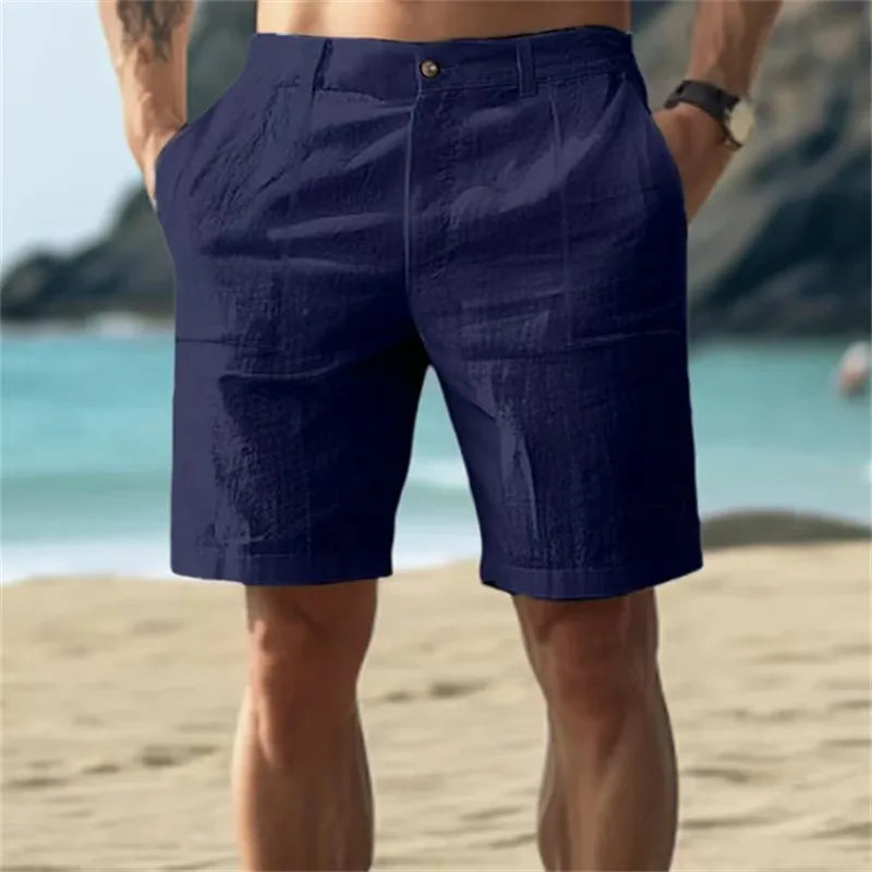 Tomás – Straight-Cut Linen Shorts