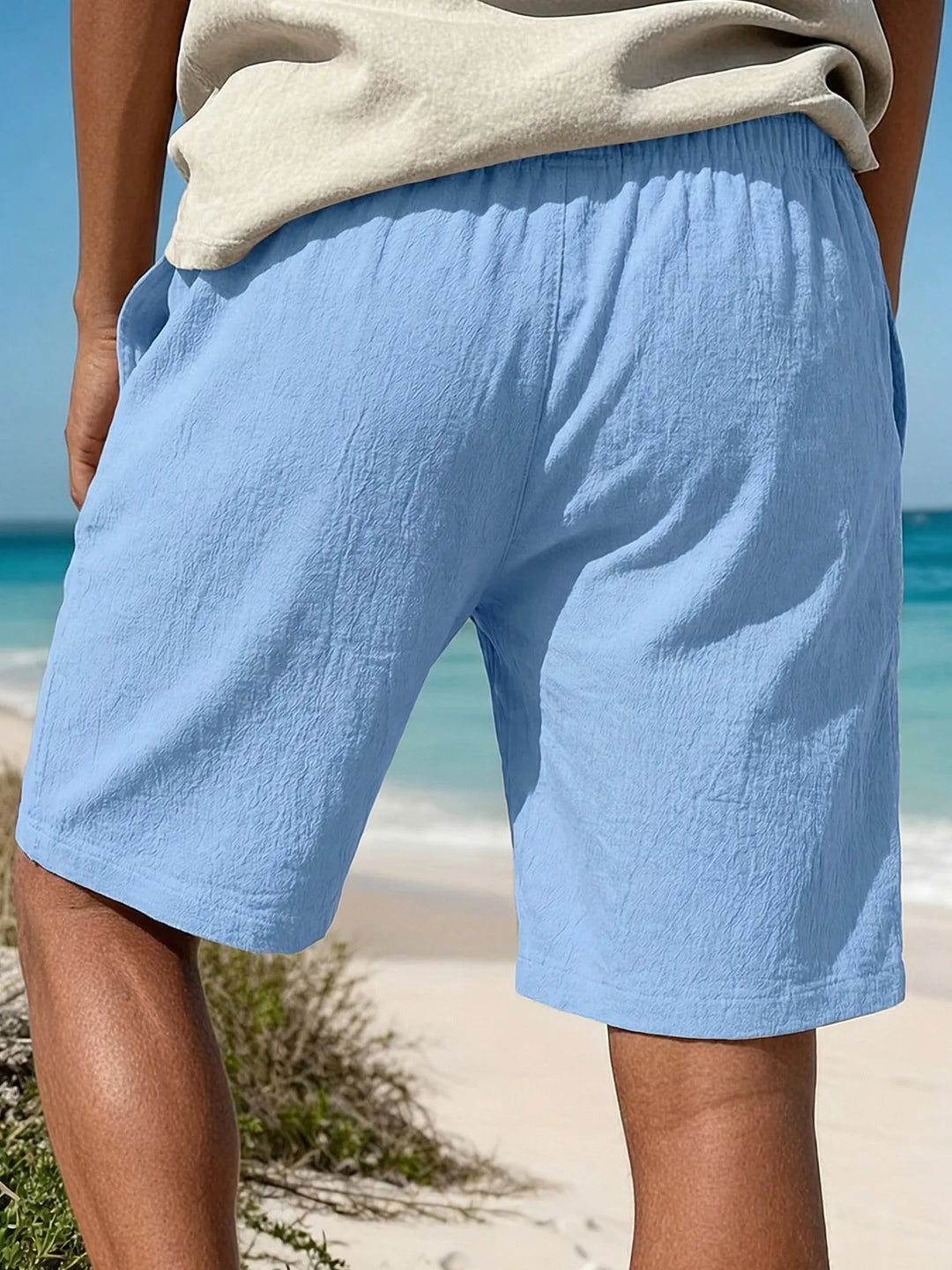 Ondřej – Solid-Colour Shorts with Elastic Waist