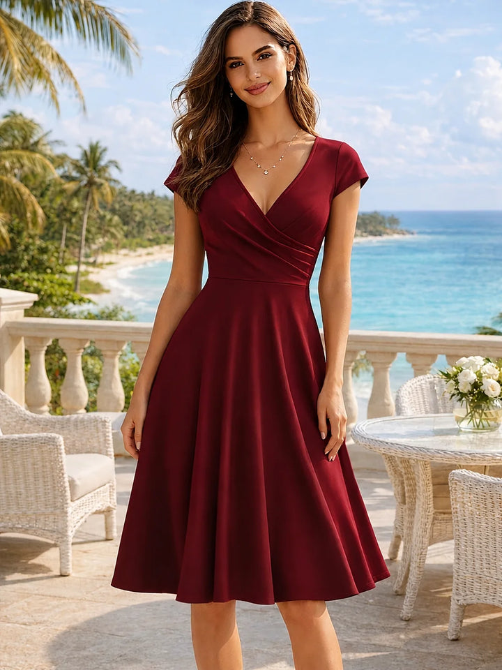Veronika – Elegant V-Neck Occasion Dress