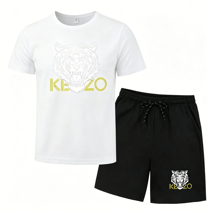 Conor – Tiger-Print Sports Set – T-Shirt and Shorts