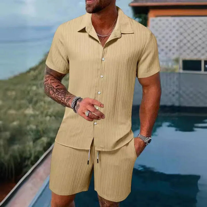 Oliver – Shirt and Shorts Set with Textured Fabric