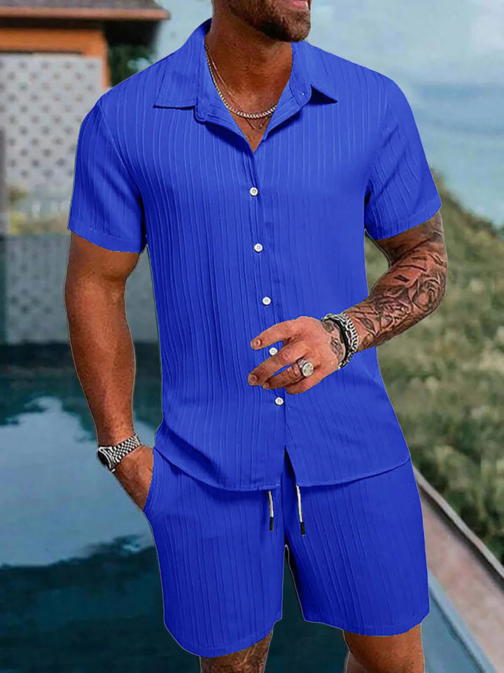 Oliver – Shirt and Shorts Set with Textured Fabric
