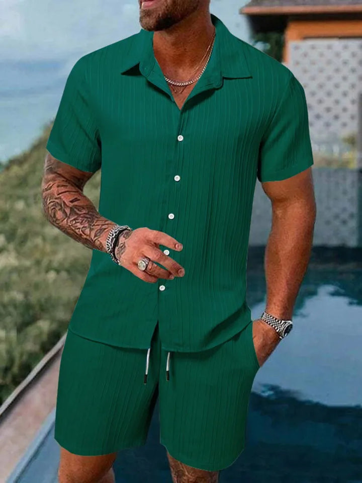 Oliver – Shirt and Shorts Set with Textured Fabric