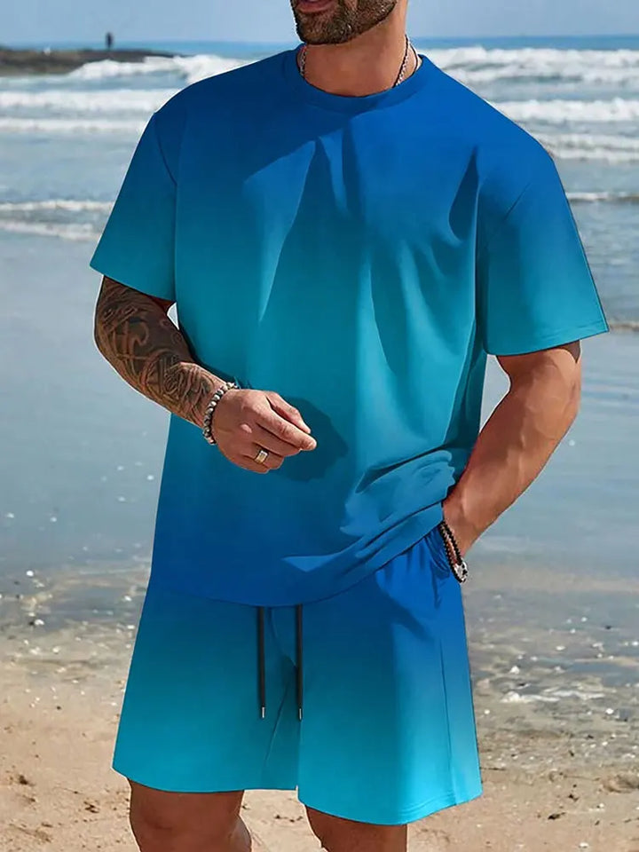 Tobias – T-Shirt and Shorts Set with Colour Gradient