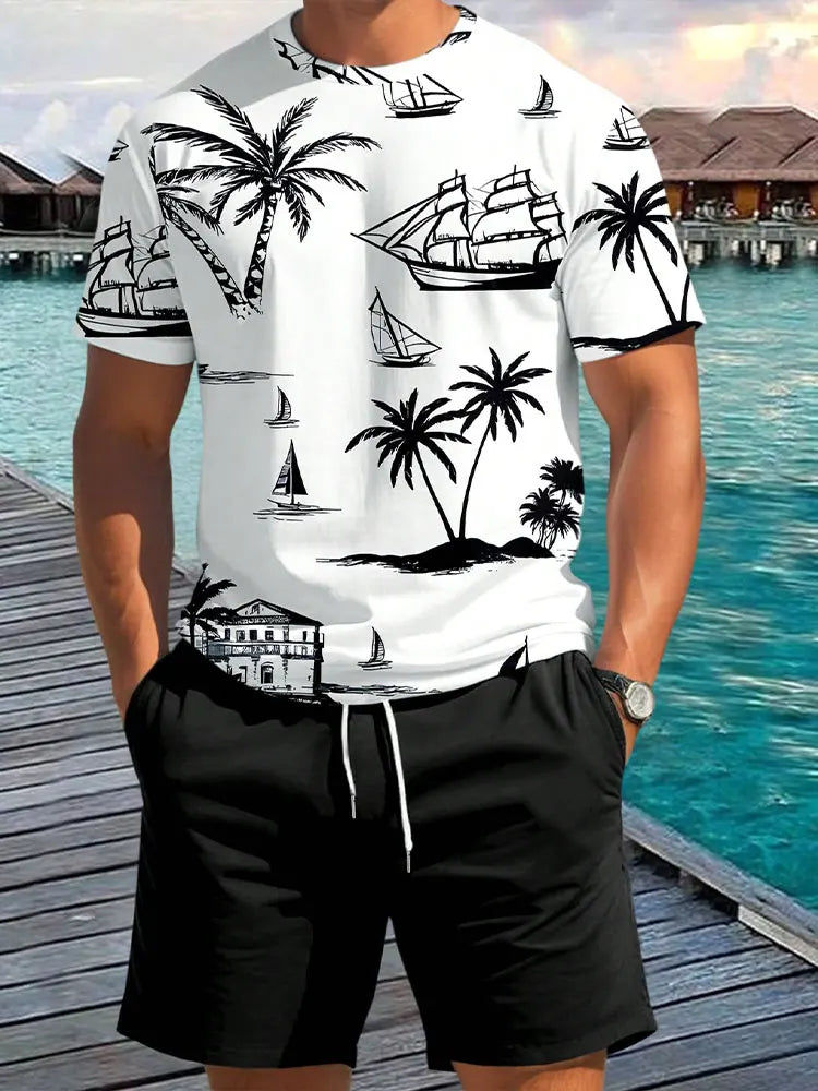 Tobias – T-Shirt and Shorts Set with Colour Gradient