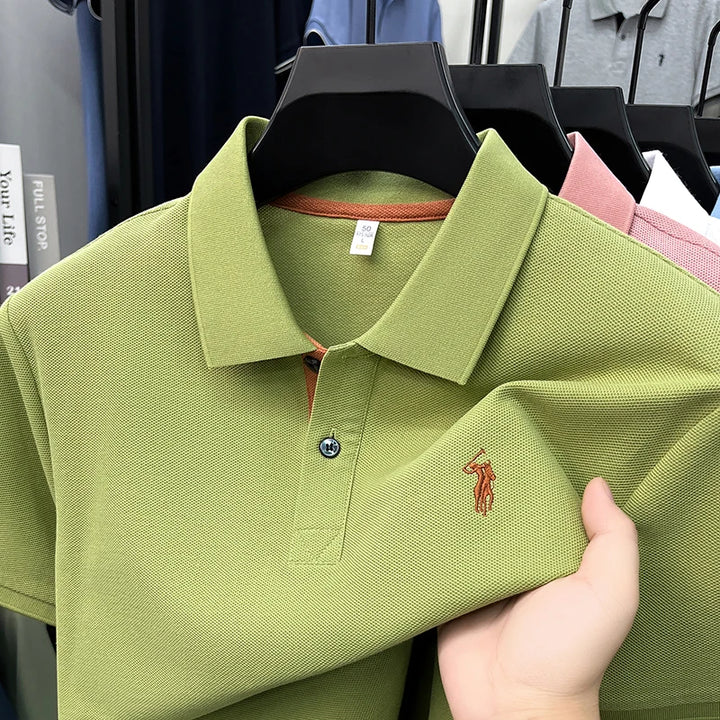 Cillian – Men's 100% Cotton Polo Shirt with Embroidered Detail