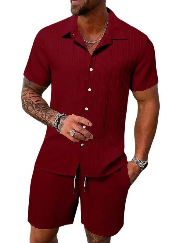 Oliver – Shirt and Shorts Set with Textured Fabric