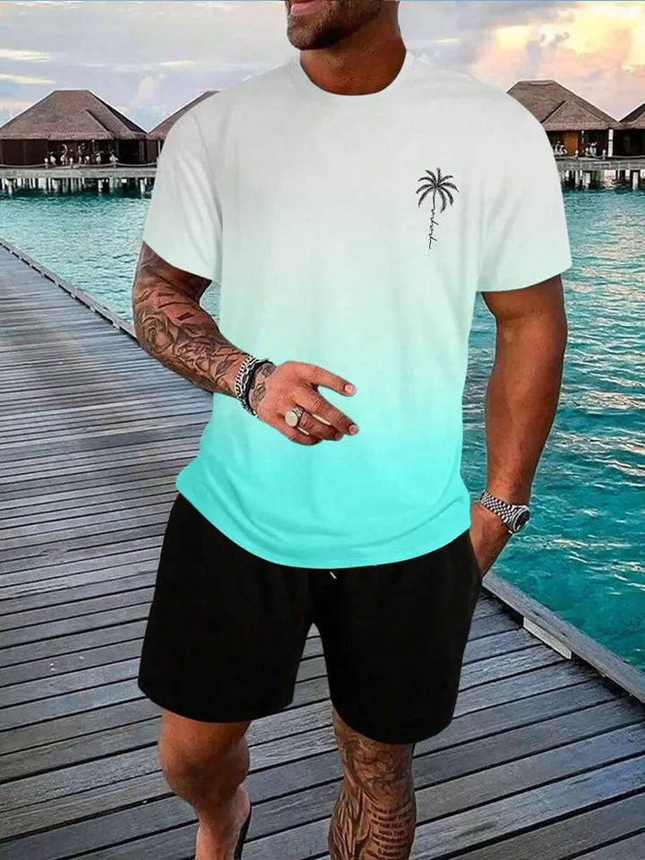 Tobias – T-Shirt and Shorts Set with Colour Gradient