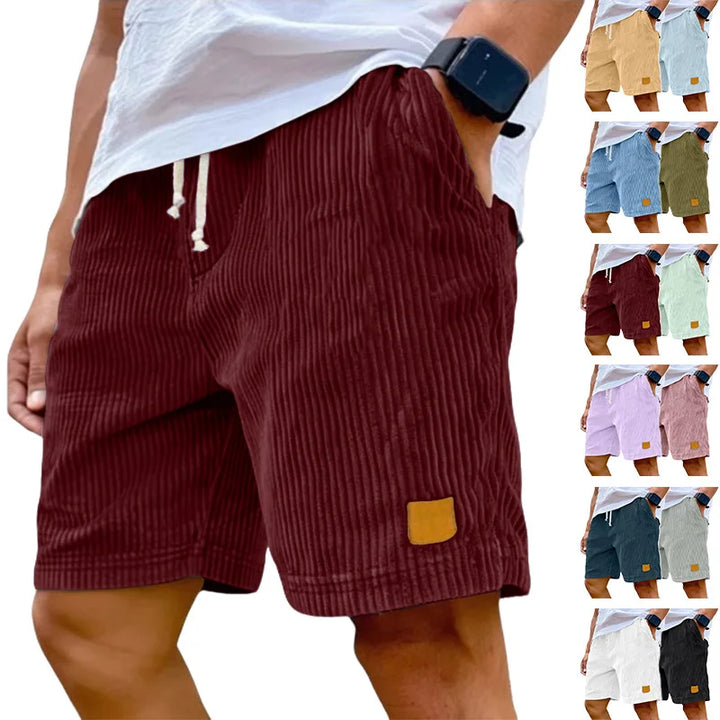 Matěj – Corduroy Shorts with Ribbed Texture