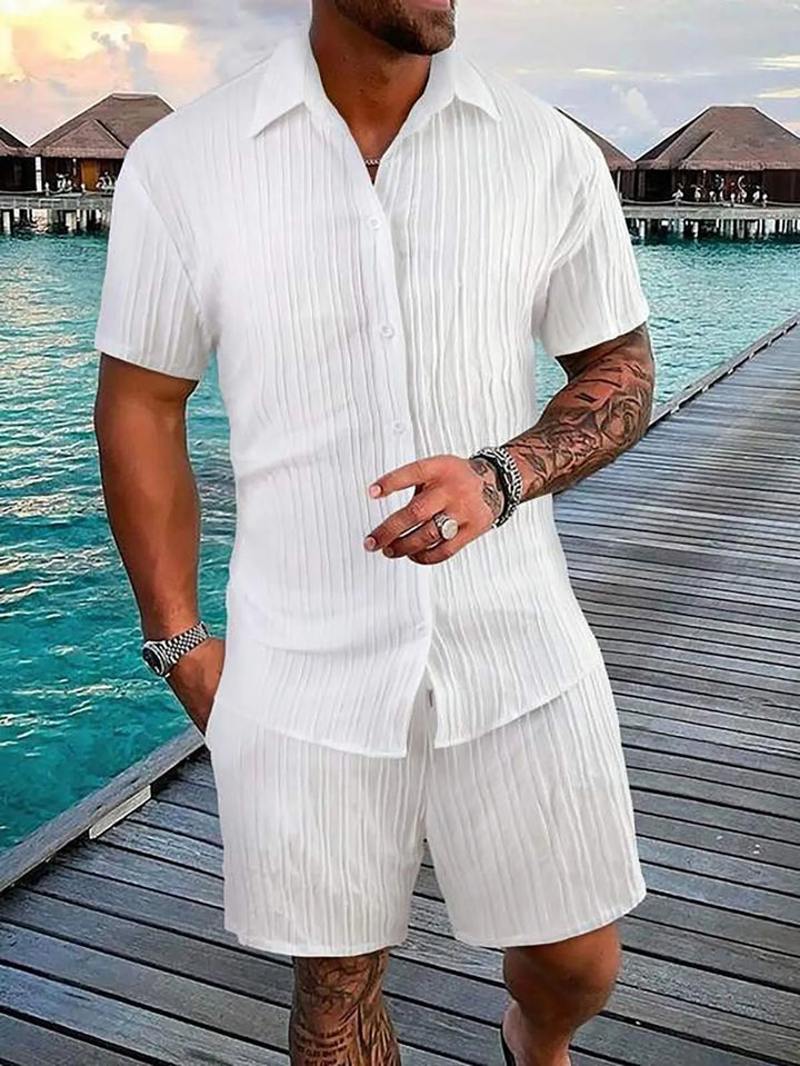 Oliver – Shirt and Shorts Set with Textured Fabric