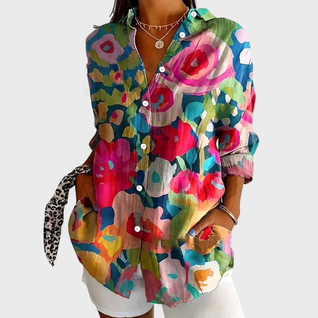 Sophie – Colourful Patterned Blouse