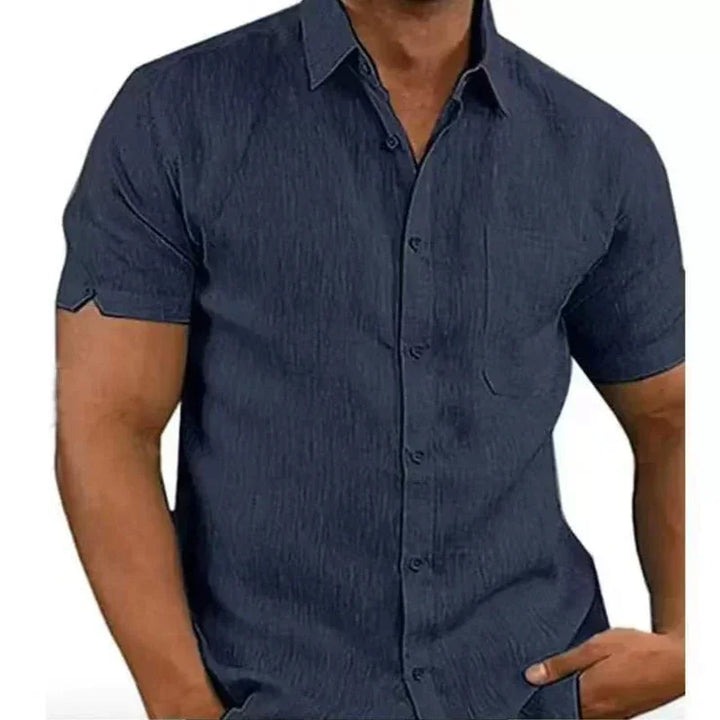 Marek – Summer Cotton-Linen Shirt with Classic Collar