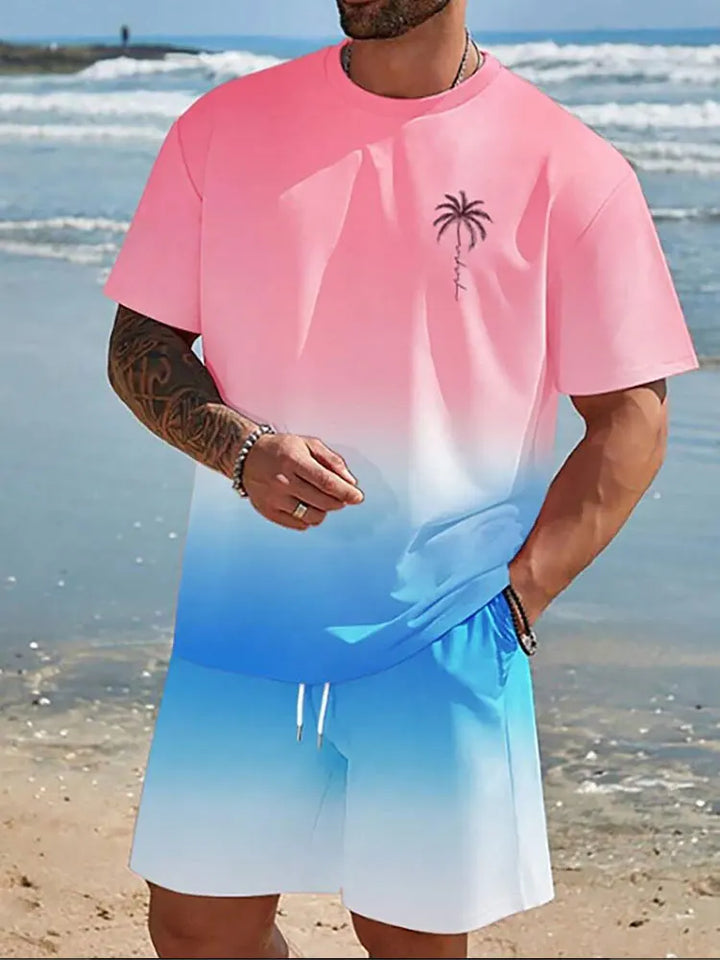 Tobias – T-Shirt and Shorts Set with Colour Gradient