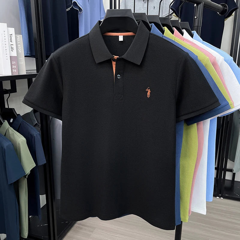 Cillian – Men's 100% Cotton Polo Shirt with Embroidered Detail