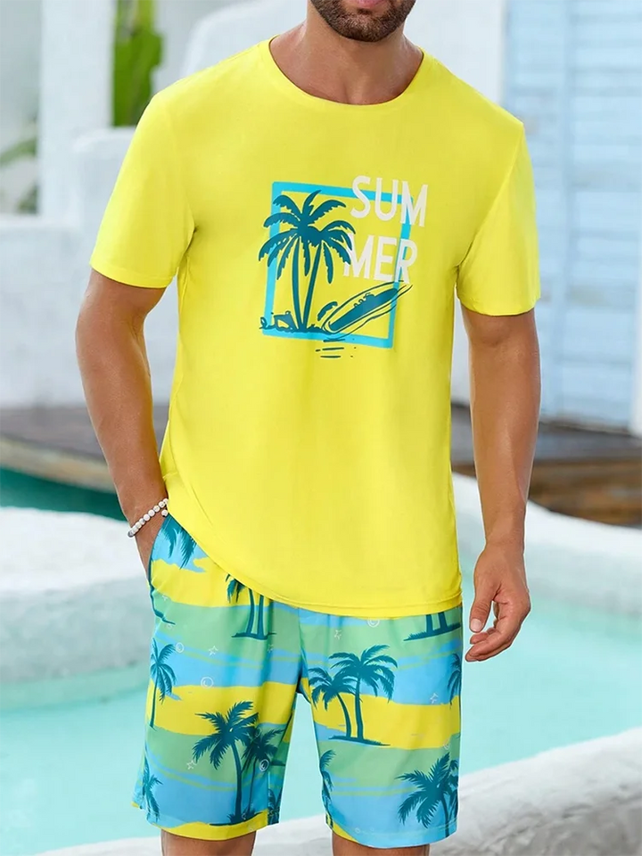 Tobias – T-Shirt and Shorts Set with Colour Gradient