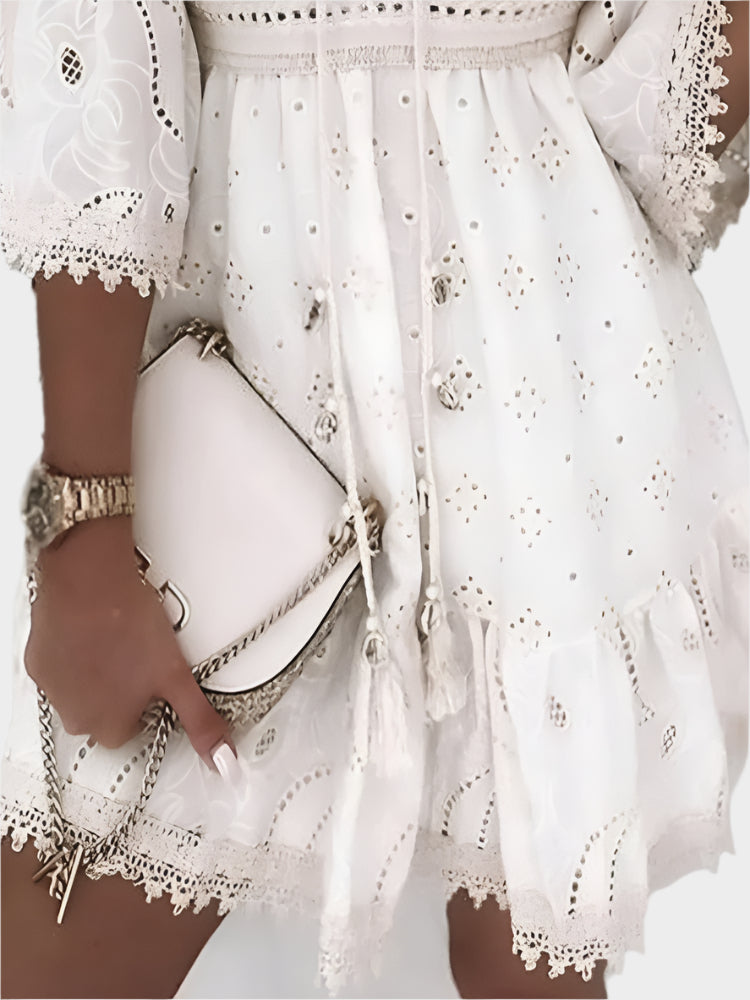 Sadhbh – Boho Summer Mini Dress