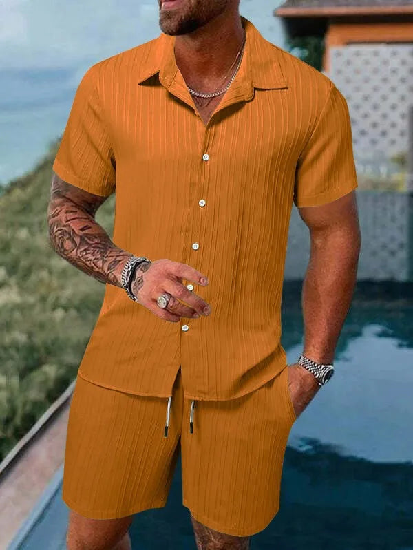 Oliver – Shirt and Shorts Set with Textured Fabric
