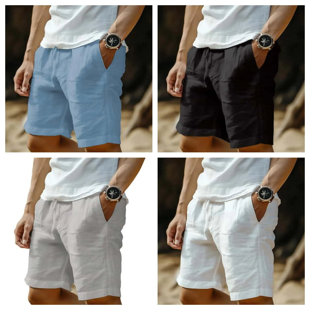 Fionn – Cotton-Linen Summer Shorts