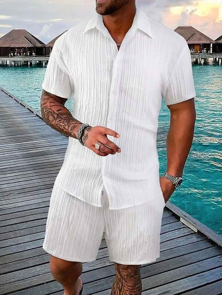 Oliver – Shirt and Shorts Set with Textured Fabric