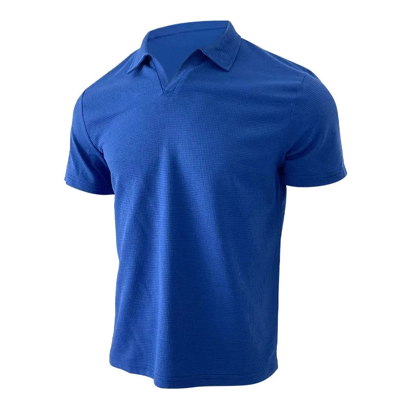 Vít – Men's Waffle-Texture Polo Shirt