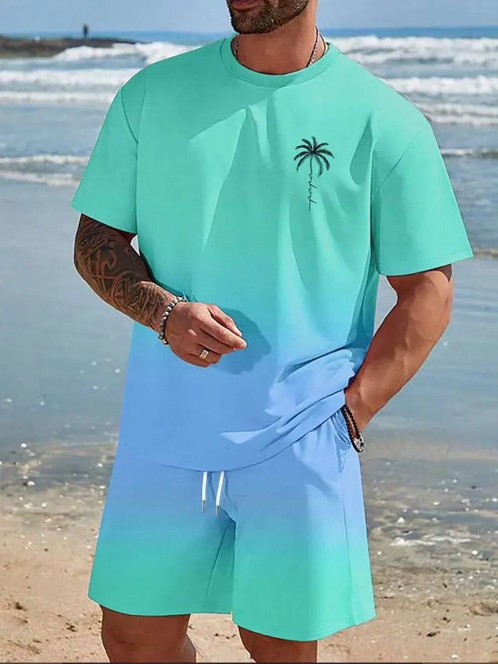 Tobias – T-Shirt and Shorts Set with Colour Gradient