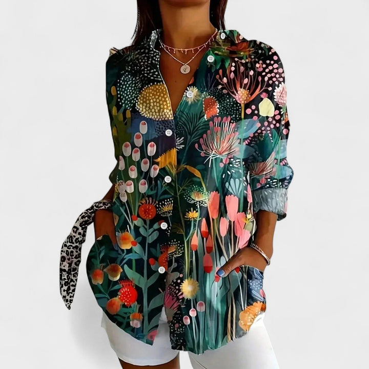 Sophie – Colourful Patterned Blouse