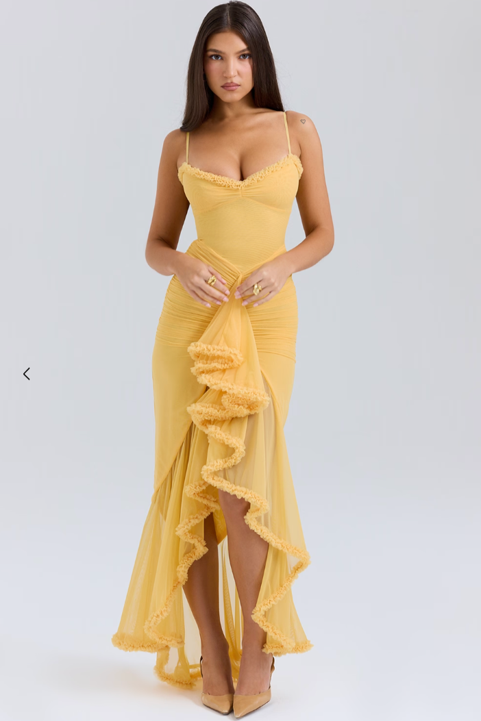 Sorcha – Dress with Gathered Ruffle
