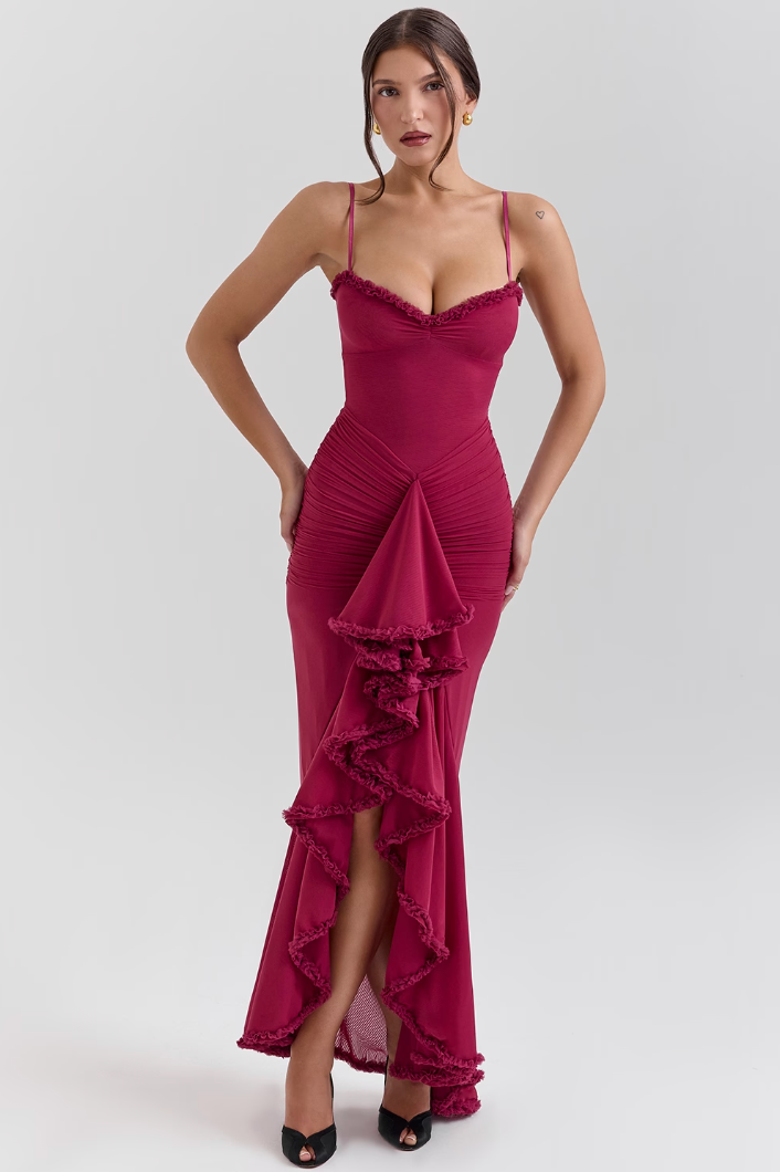 Sorcha – Dress with Gathered Ruffle