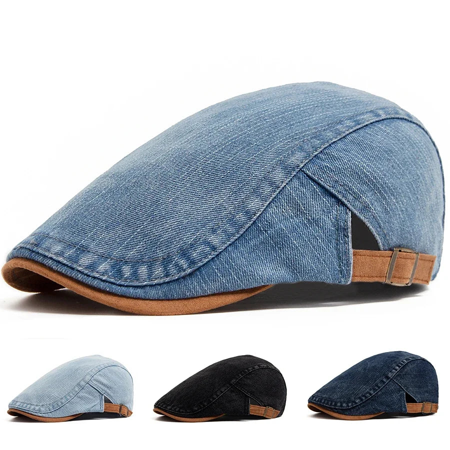 Petr – Premium Denim Flat Cap