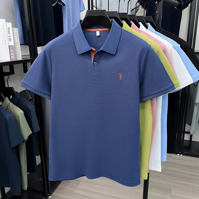 Cillian – Men's 100% Cotton Polo Shirt with Embroidered Detail