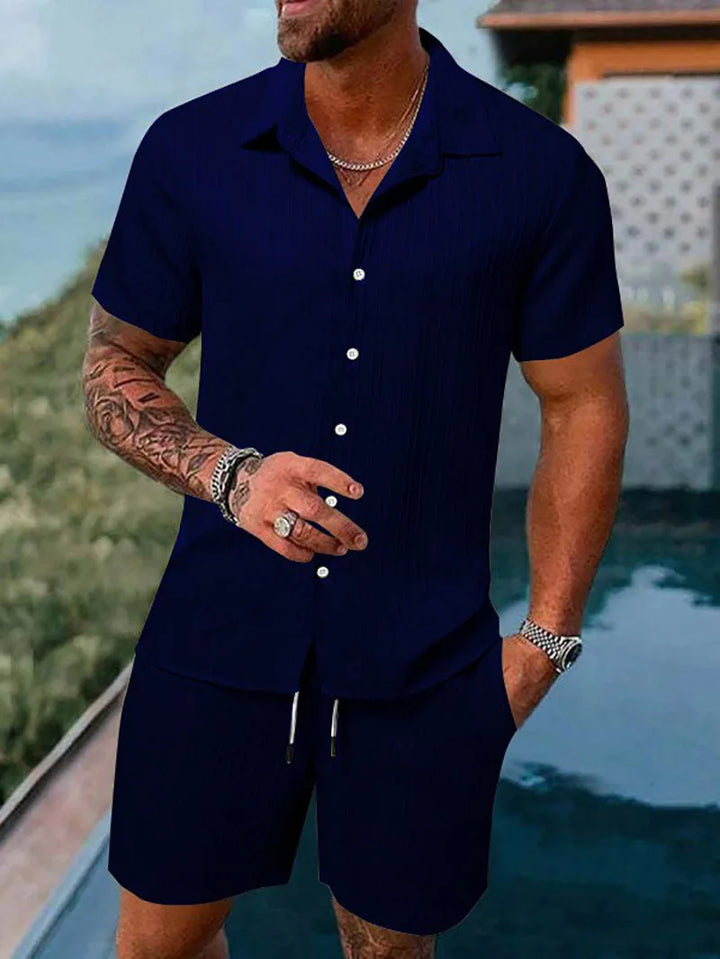 Oliver – Shirt and Shorts Set with Textured Fabric