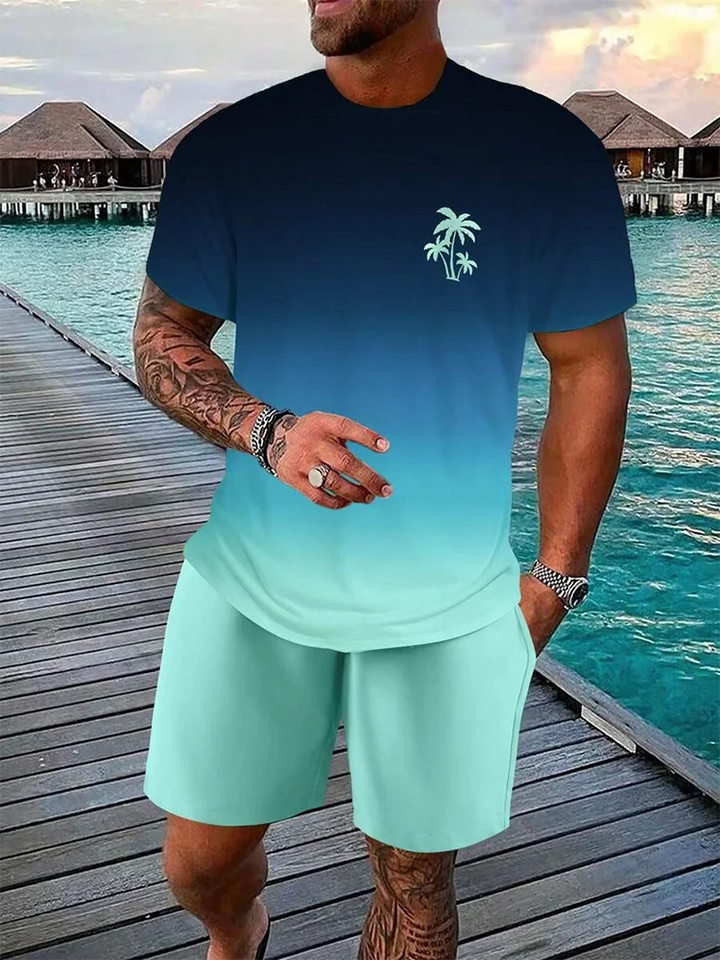 Tobias – T-Shirt and Shorts Set with Colour Gradient