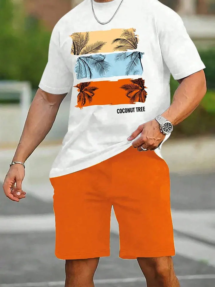 Tobias – T-Shirt and Shorts Set with Colour Gradient