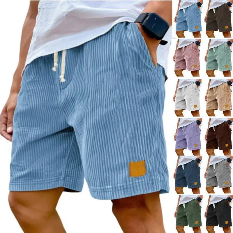 Matěj – Corduroy Shorts with Ribbed Texture