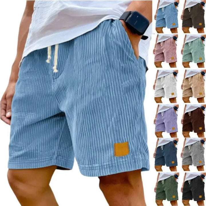 Matěj – Corduroy Shorts with Ribbed Texture