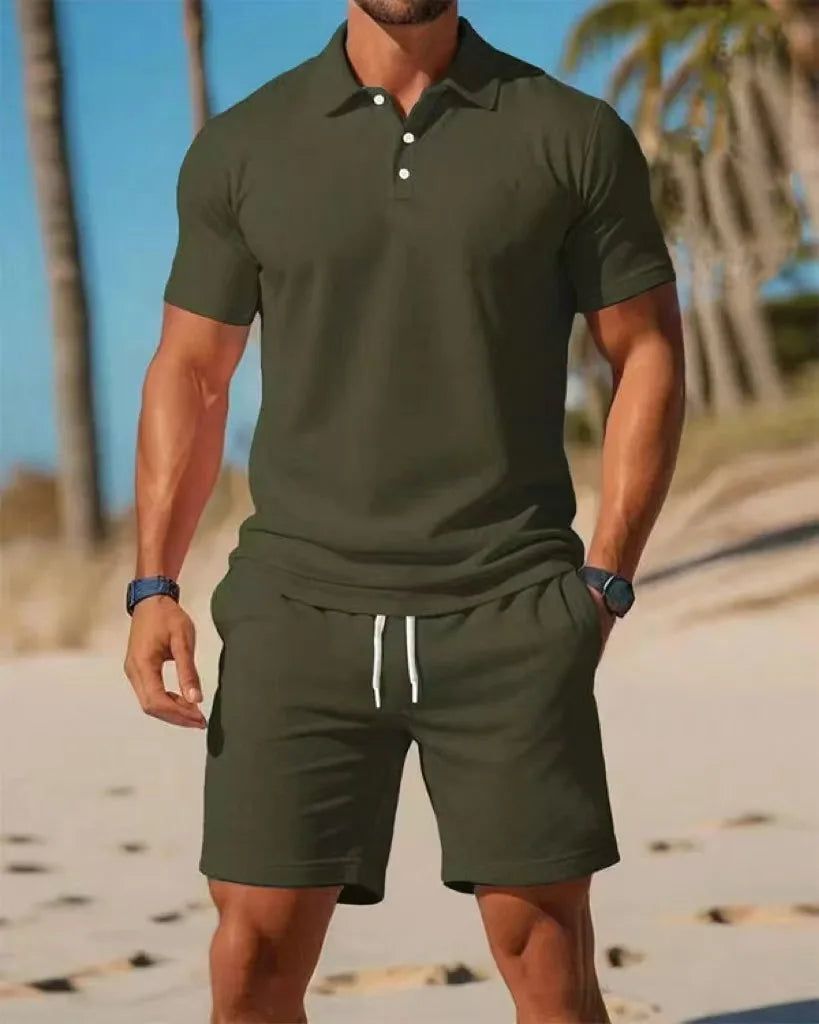 Patrik – Polo Shirt and Mesh Shorts Set