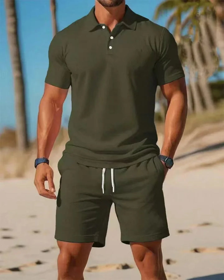 Patrik – Polo Shirt and Mesh Shorts Set