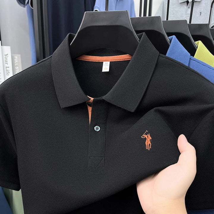 Cillian – Men's 100% Cotton Polo Shirt with Embroidered Detail