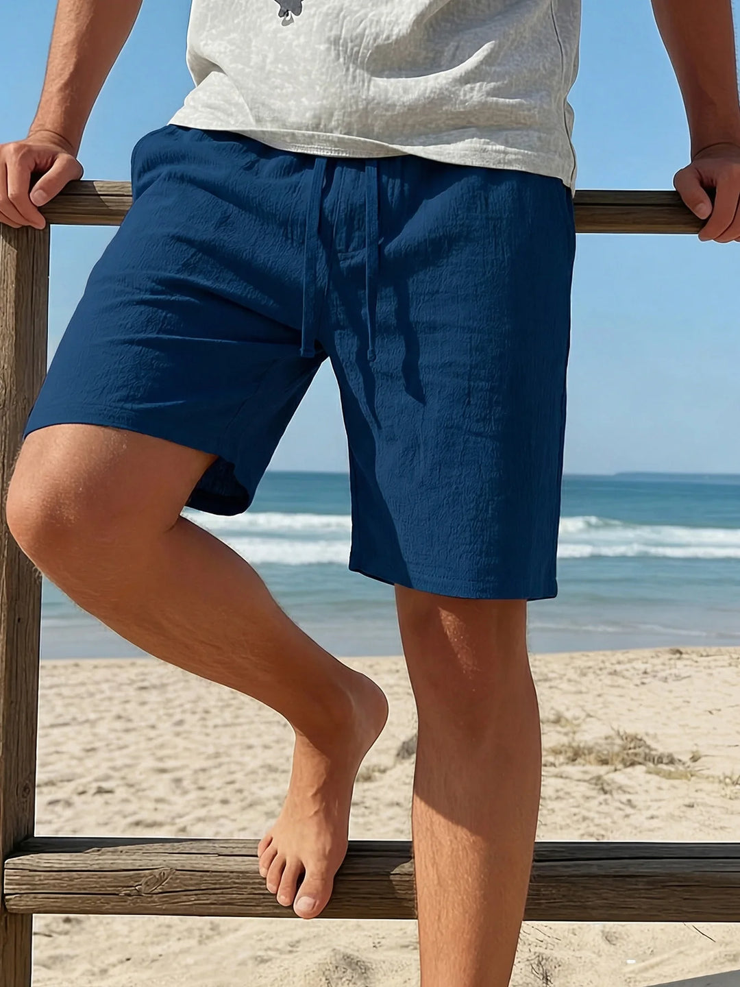 Ondřej – Solid-Colour Shorts with Elastic Waist