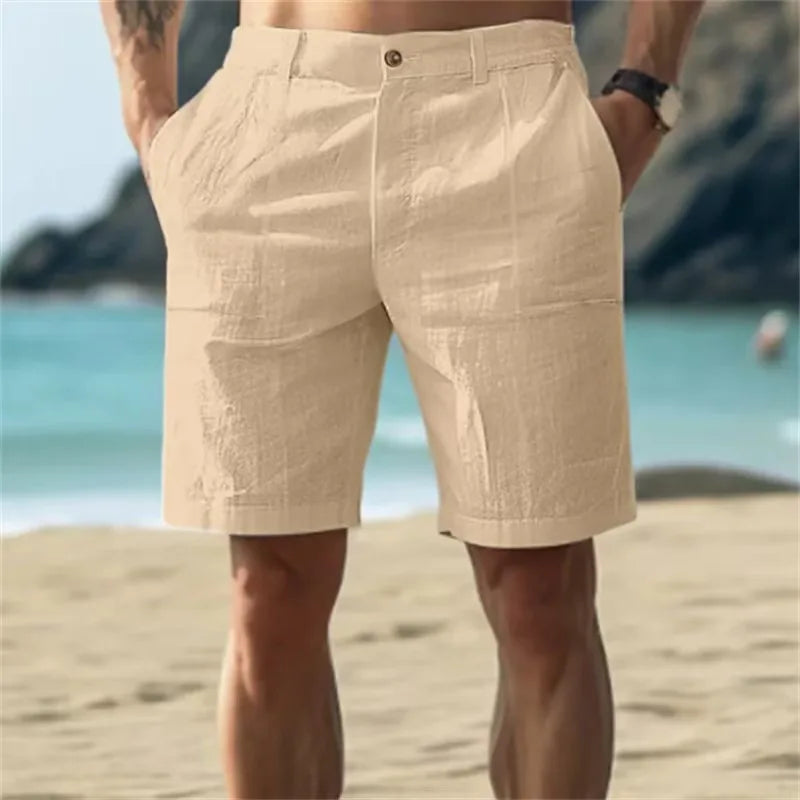 Tomás – Straight-Cut Linen Shorts