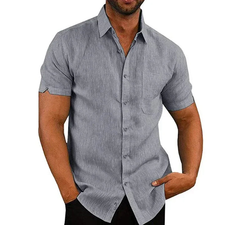Marek – Summer Cotton-Linen Shirt with Classic Collar