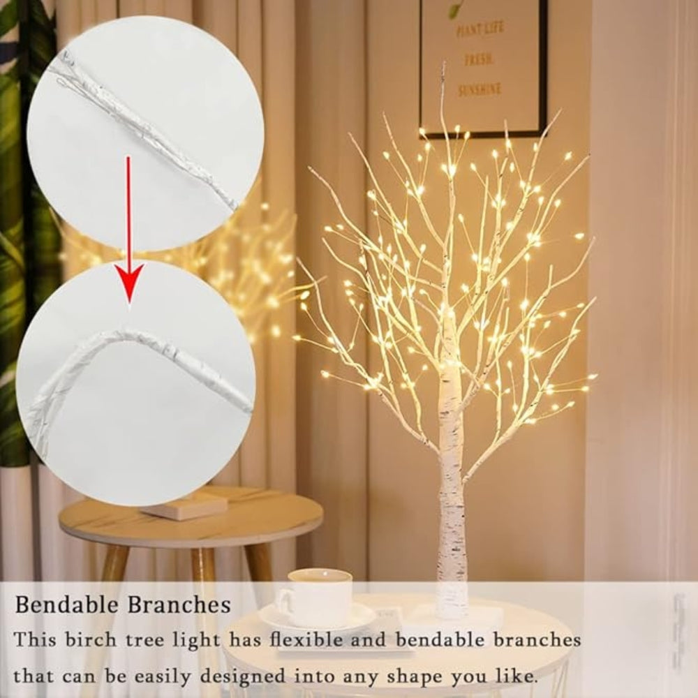 LED Decorative Birch Trees (Set of 2)