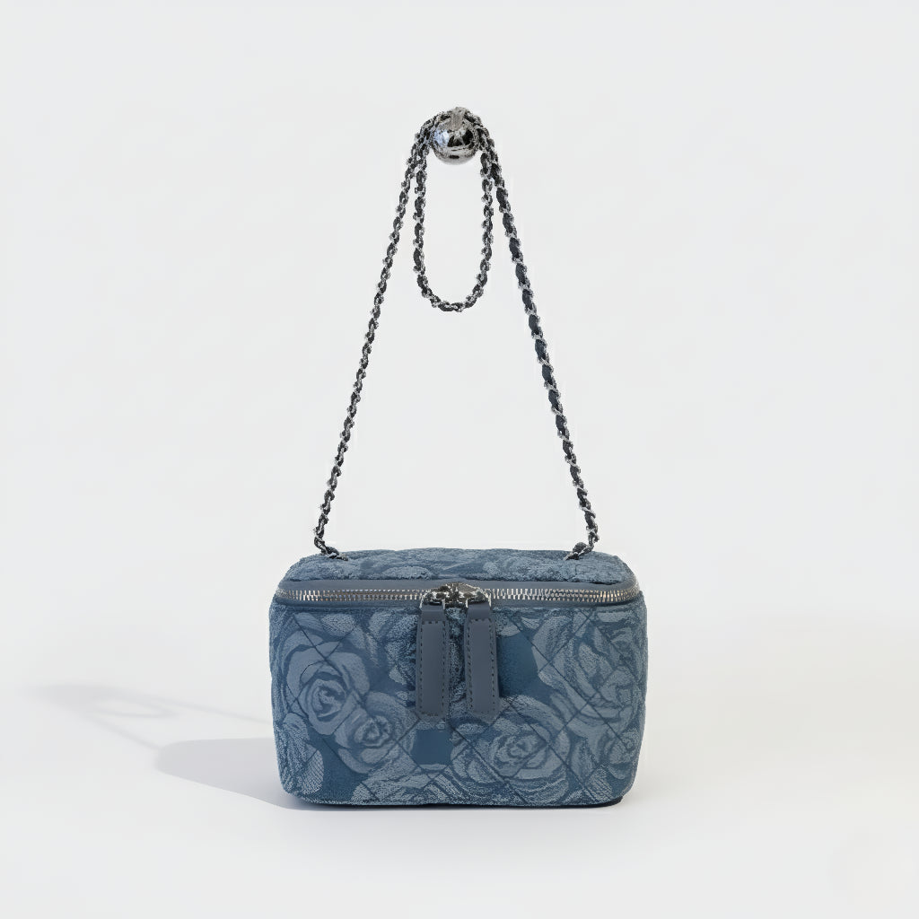 Fashionable Floral Denim Bag