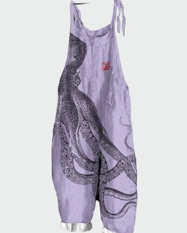 Fionnait – Wide-Leg Jumpsuit with Octopus Print